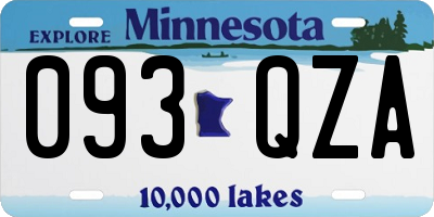 MN license plate 093QZA
