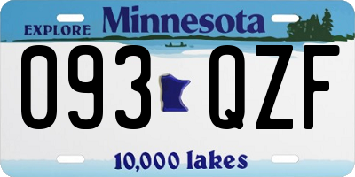 MN license plate 093QZF