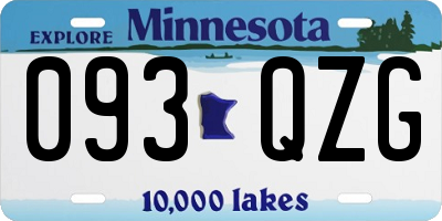 MN license plate 093QZG