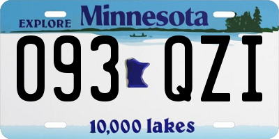 MN license plate 093QZI
