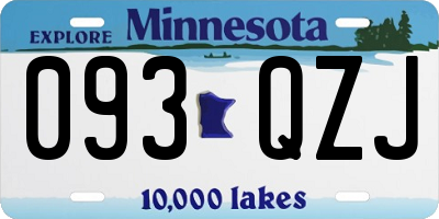 MN license plate 093QZJ