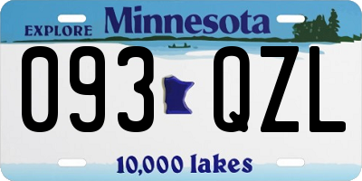 MN license plate 093QZL