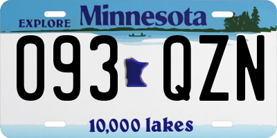 MN license plate 093QZN
