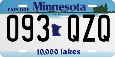 MN license plate 093QZQ