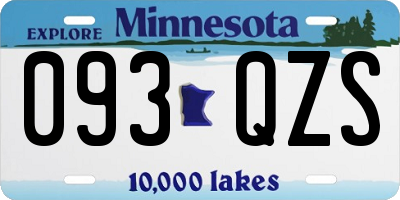 MN license plate 093QZS