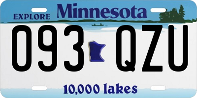 MN license plate 093QZU