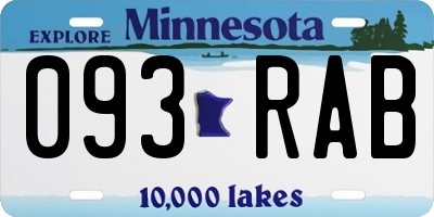 MN license plate 093RAB