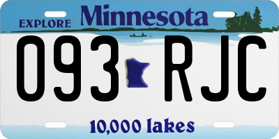 MN license plate 093RJC