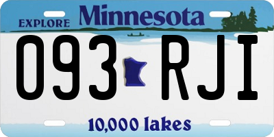 MN license plate 093RJI