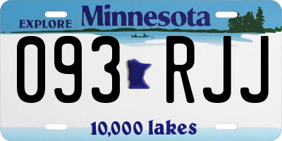 MN license plate 093RJJ
