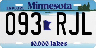 MN license plate 093RJL