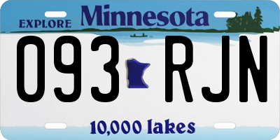 MN license plate 093RJN