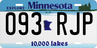 MN license plate 093RJP