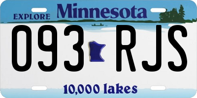 MN license plate 093RJS