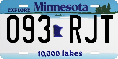 MN license plate 093RJT