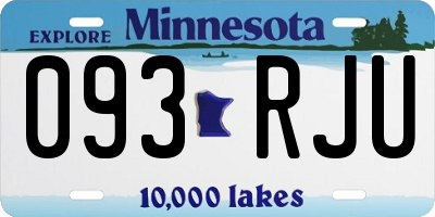 MN license plate 093RJU