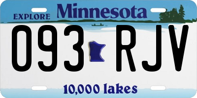 MN license plate 093RJV