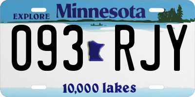MN license plate 093RJY