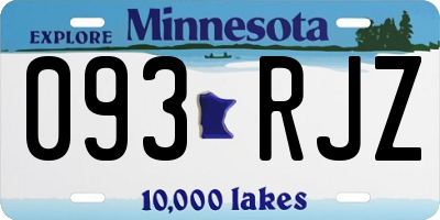 MN license plate 093RJZ