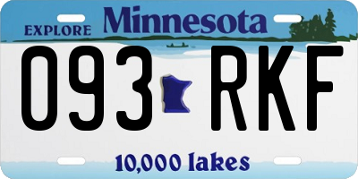 MN license plate 093RKF