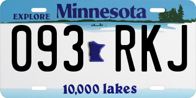 MN license plate 093RKJ