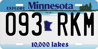 MN license plate 093RKM