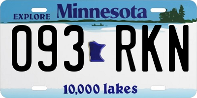 MN license plate 093RKN