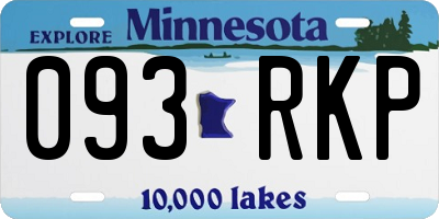 MN license plate 093RKP