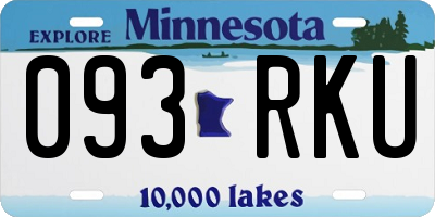 MN license plate 093RKU
