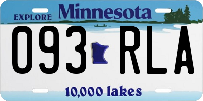 MN license plate 093RLA