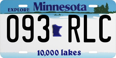 MN license plate 093RLC