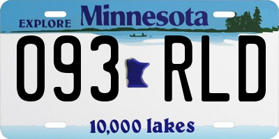 MN license plate 093RLD