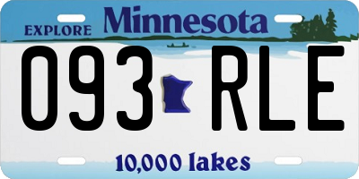 MN license plate 093RLE