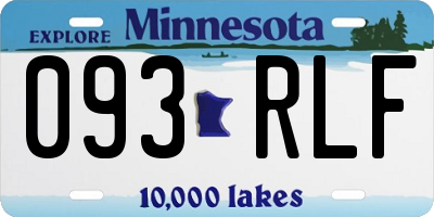 MN license plate 093RLF