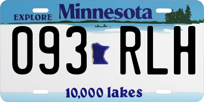 MN license plate 093RLH