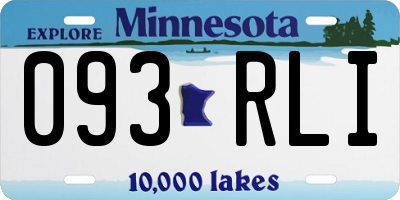 MN license plate 093RLI