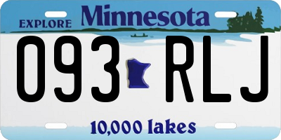 MN license plate 093RLJ