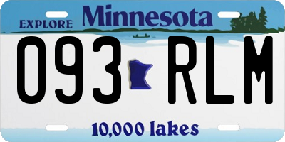 MN license plate 093RLM