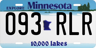 MN license plate 093RLR