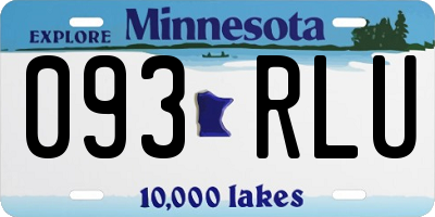 MN license plate 093RLU