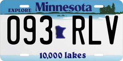 MN license plate 093RLV