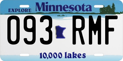 MN license plate 093RMF