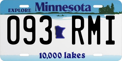 MN license plate 093RMI