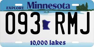 MN license plate 093RMJ