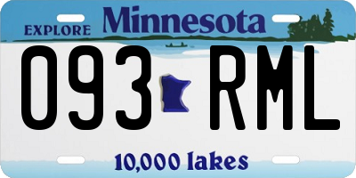 MN license plate 093RML