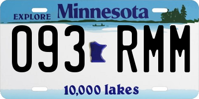 MN license plate 093RMM