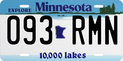 MN license plate 093RMN