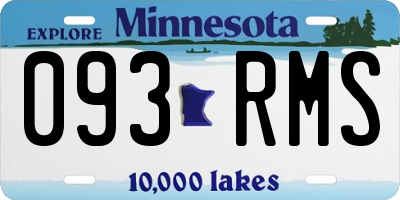 MN license plate 093RMS