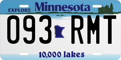 MN license plate 093RMT