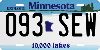 MN license plate 093SEW